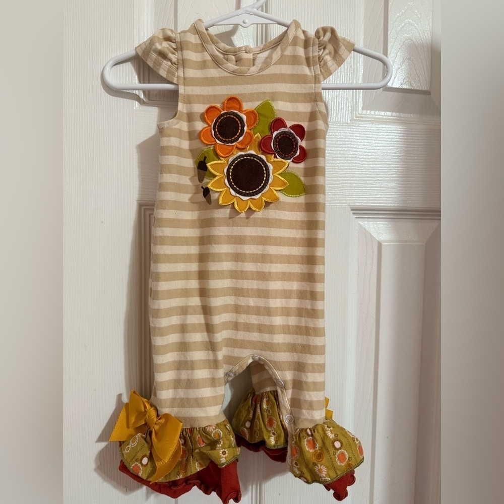 Ricrac & Ruffles Sunflower Romper